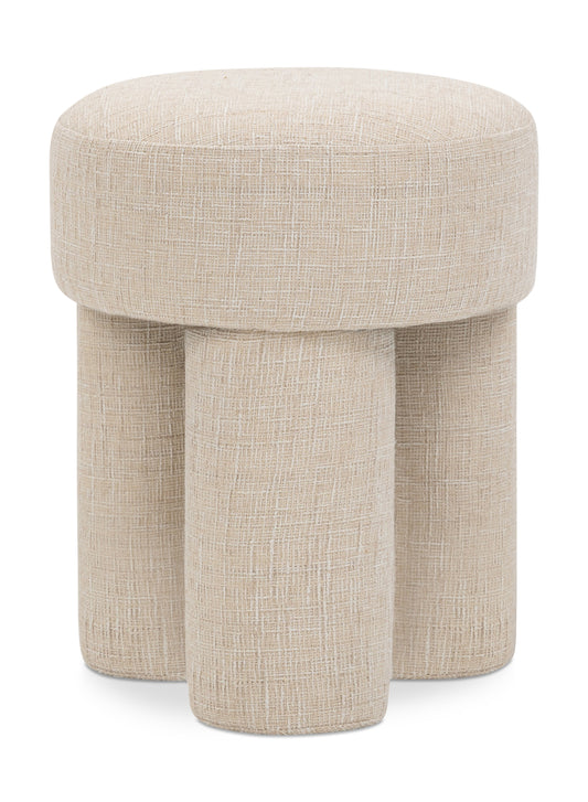 Larson Beige Fabric Upholstered Stool